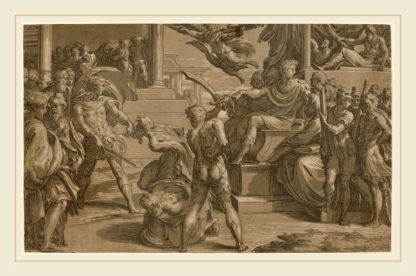 Antonio da Trento after Parmigianino (Italian, c. 1508-1550 or after), The Martyrdom of Two Saints