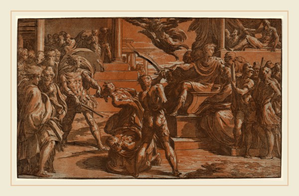 Antonio da Trento after Parmigianino (Italian, c. 1508-1550 or after), The Martyrdom of Two Saints,