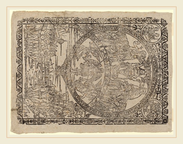 Master MF (Italian, active c. 1500), The Last Judgment, woodcut