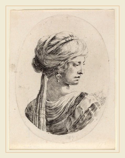 Stefano Della Bella (Italian, 1610-1664), Sultaness in a Veiled Turban, Seen from Behind,