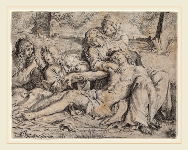 Annibale Carracci (Italian, 1560-1609), Pieta (the "Christ of Caprarola"), 1597, etching,