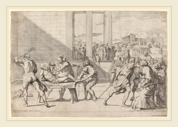 Carlo Maratta after Domenichino (Italian, 1625-1713), Martyrdom of Saint Andrew, etching