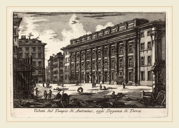 Laura Piranesi after Giovanni Battista Piranesi (Italian, c. 1755-1785), The Hadrianeum, etching