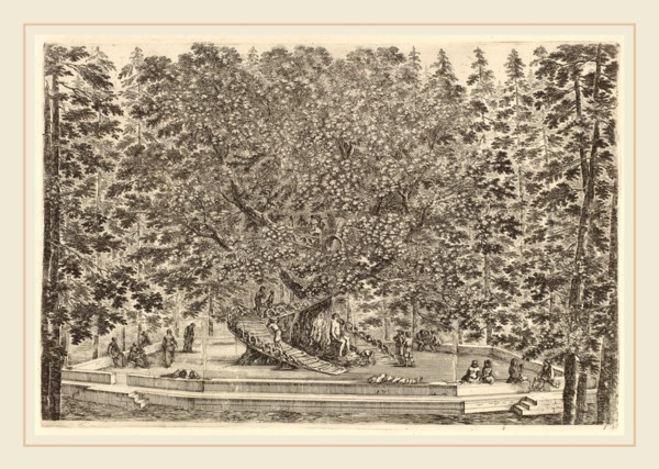 Stefano Della Bella (Italian, 1610-1664), The Inhabited Tree, probably 1653, etching on laid paper