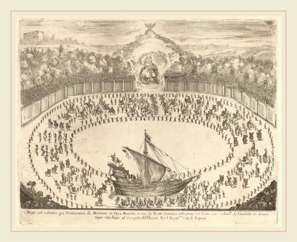Stefano Della Bella (Italian, 1610-1664), Parade with a Chariot Having the Form of a Ship, 1652,