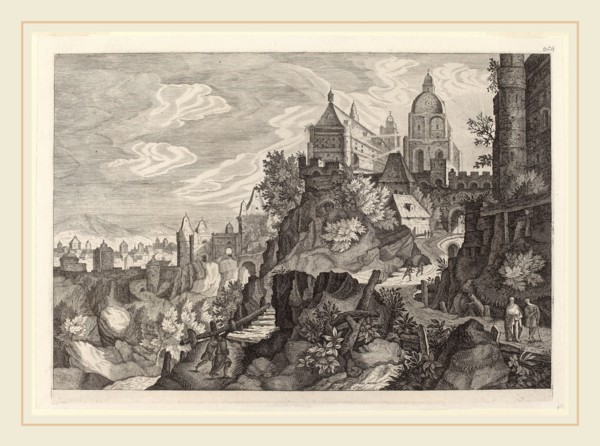 Aegidius Sadeler II after Pieter Stevens, Rocky Landscape in Bohemia, Flemish, c. 1570-1629,