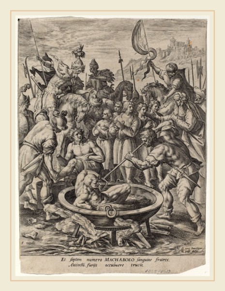 Crispijn van de Passe I after Maarten de Vos, History of the Maccabees, Dutch, c. 1565-1637,