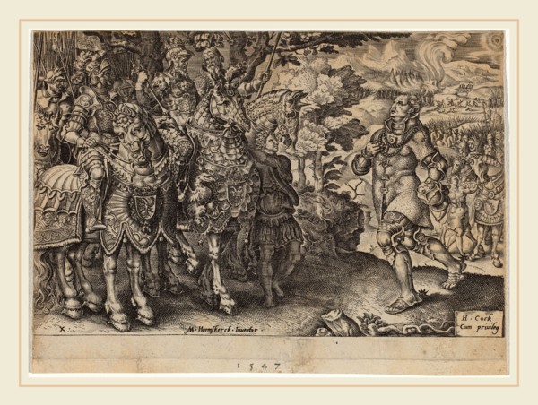 Dirck Volckertz Coornhert, Surrender of Duke of Saxony, "Victories of Charles V", Netherlandish,
