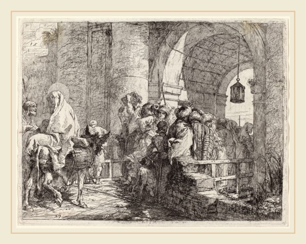 Giovanni Domenico Tiepolo (Italian, 1727-1804), The Holy Family Arriving at a City Gate, published