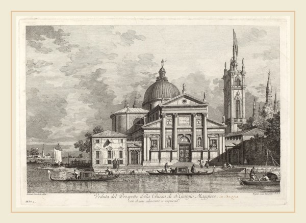 Joseph Wagner after Canaletto (German, 1706-1780), Veduta del Prospetto della Chiesa di S. Giorgio