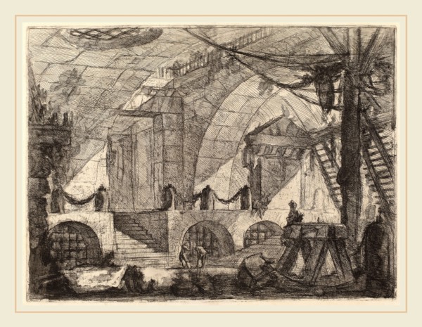 Giovanni Battista Piranesi (Italian, 1720-1778), The Sawhorse, published 1749-1750, etching,