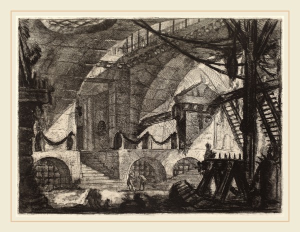 Giovanni Battista Piranesi (Italian, 1720-1778), The Sawhorse, 1780s, etching, engraving, sulphur
