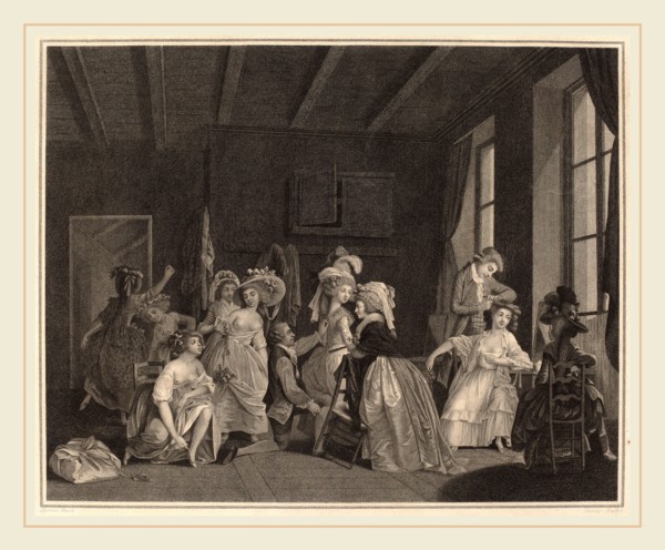 Salvatore Tresca after Nicolas Lavreince (Italian, probably 1750-1815), The Preparations for the