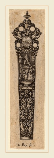 Theodor de Bry (Flemish, 1528-1598), Ornament for Knife Handle, engraving