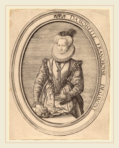 Hendrik Goltzius (Dutch, 1558-1617), Countess Francoise d'Egmond, 1580, engraving