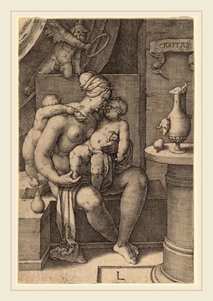 Lucas van Leyden (Netherlandish, 1489-1494-1533), Caritas (Charity), 1530, engraving
