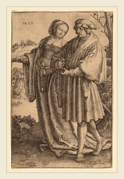 Lucas van Leyden (Netherlandish, 1489-1494-1533), The Promenade, 1520, engraving