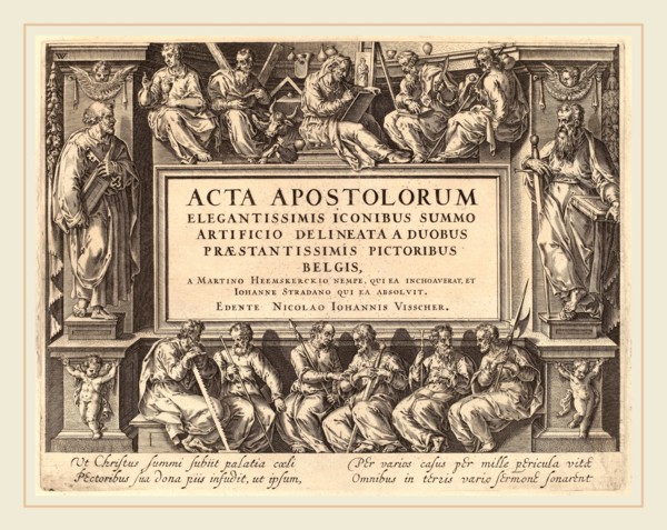 Philip Galle after Maerten van Heemskerck after Jan van der Straet (Flemish, 1537-1612), Title