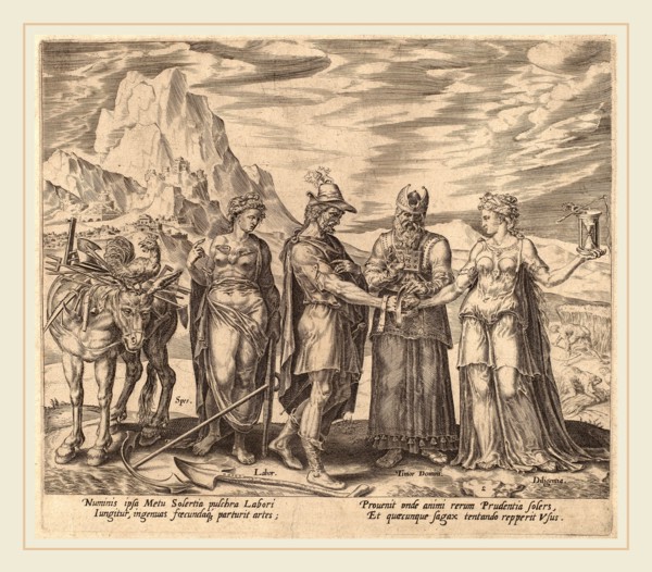 Philip Galle after Maerten van Heemskerck (Flemish, 1537-1612), The Marriage of Labor and
