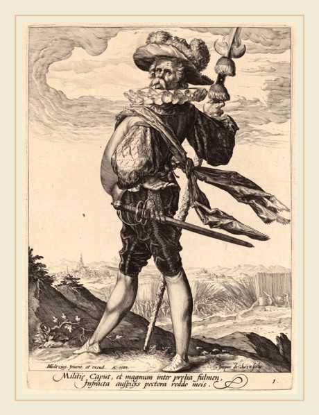 Jacques de Gheyn II after Hendrik Goltzius (Dutch, 1565-1629), Colonel, 1587, engraving on laid