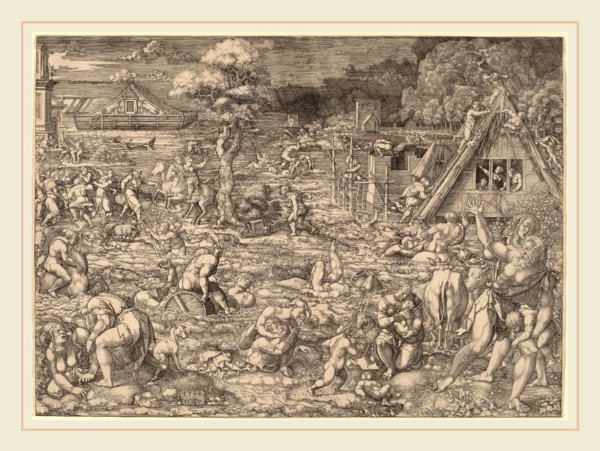 Dirk Jacobsz Vellert (Flemish, active 1511-1544), The Deluge, 1544, etching and engraving