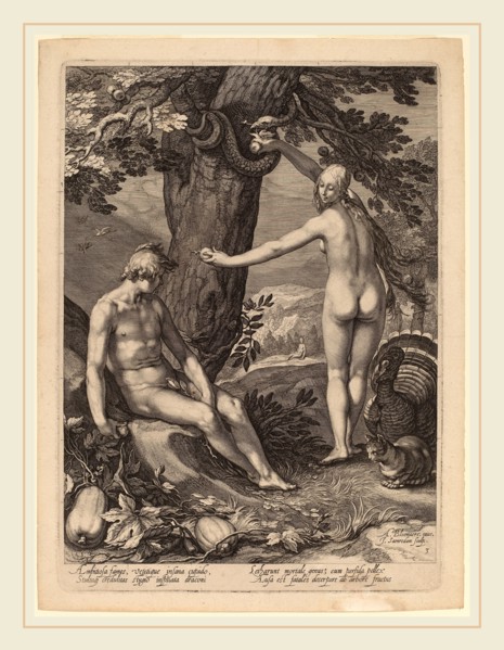 Jan Pietersz Saenredam after Abraham Bloemaert (Dutch, 1565-1607), Temptation of Man, 1604,
