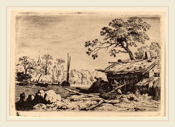 Allart van Everdingen (Dutch, 1621-1675), Ruinous Hut, probably c. 1645-1656, etching