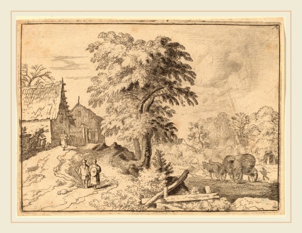 Allart van Everdingen (Dutch, 1621-1675), Cart with Two Draft Horses, probably c. 1645-1656,