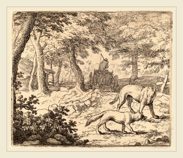 Allart van Everdingen (Dutch, 1621-1675), Reynard and the Wolf before the Fish Cart, probably c.