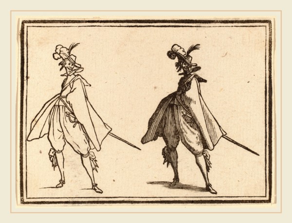 Edouard Eckman after Jacques Callot (Flemish, born c. 1600), Gentleman in a Large Mantle, Front
