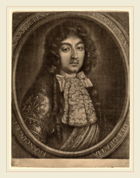 Possibly Carel Allard (Netherlandish, 1648-1709), Louis XIV, mezzotint on laid paper