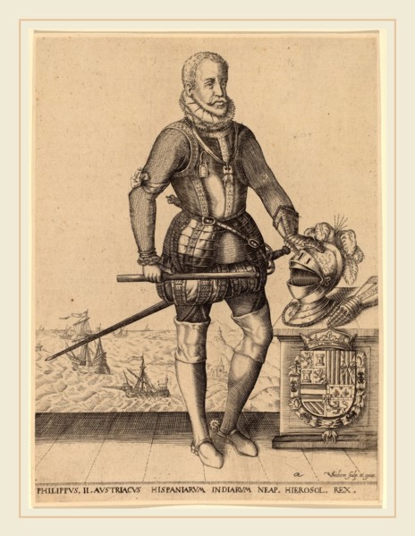 Christoffel van Sichem I (Dutch, c. 1546-1624), Philip II, King of Spain, engraving