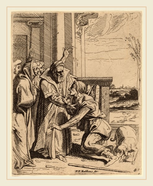 Theodoor van Thulden after Sir Peter Paul Rubens (Flemish, 1606-1669), The Prodigal Son Received by