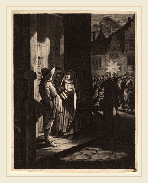 Jan van de Velde II after Pieter Molijn (Dutch, 1593-1641), The Star of Kings, a Night Piece, 1630,