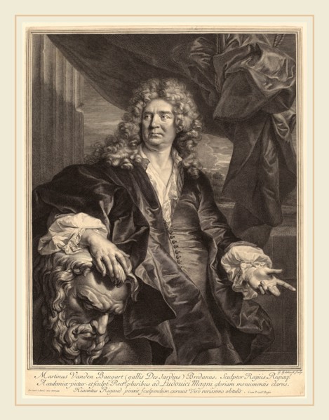 Gerard Edelinck after Hyacinthe Rigaud (Flemish, 1640-1707), Martin Desjardins, engraving on laid
