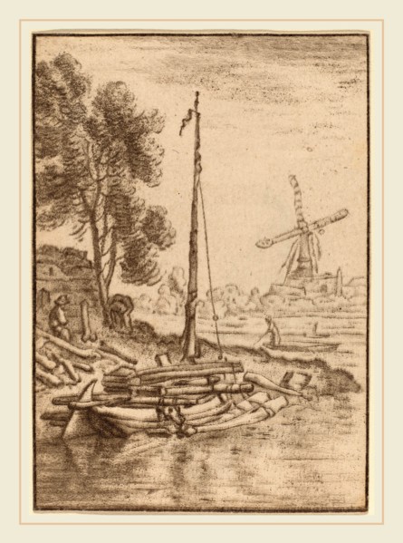 Cornelis Ploos van Amstel after Herman Saftleven (Dutch, 1726-1798), Winding River, 1761, transfer