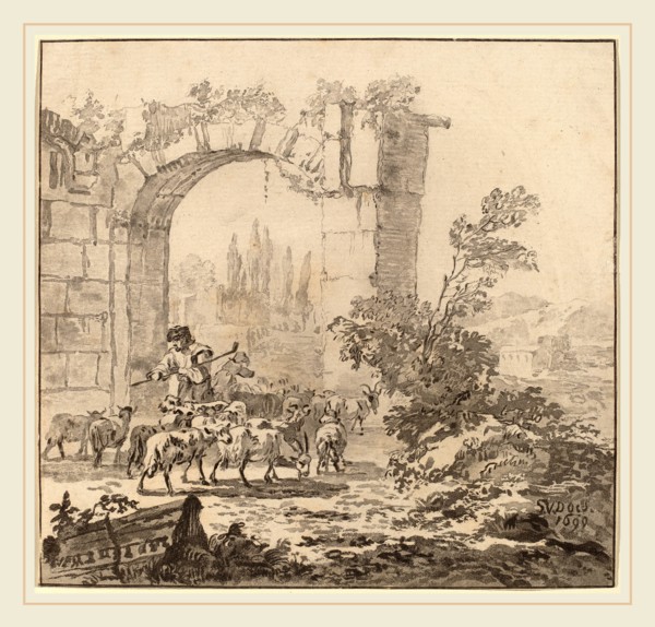 Cornelis Ploos van Amstel and Cornelis Brouwer after Simon van der Does (Dutch, 1726-1798), Flock