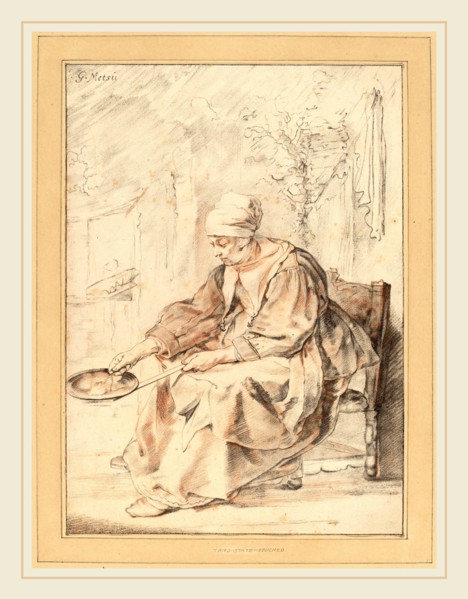 Cornelis Ploos van Amstel and Johannes Kornlein after Gabriel Metsu (German, died 1772), Pancake