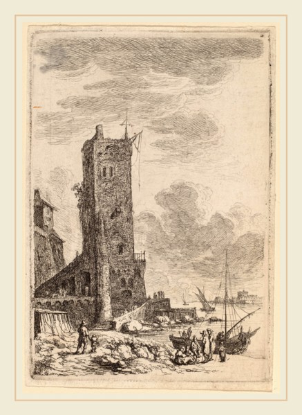 Franz Edmund Weirotter (Austrian, 1730-1771), Harbor at Livorno, c. 1764, etching on laid paper