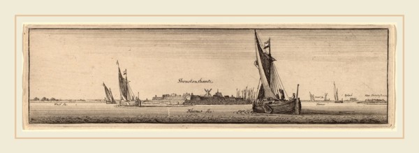 Wenceslaus Hollar (Bohemian, 1607-1677), View of Shenckenschantz, 1647, etching