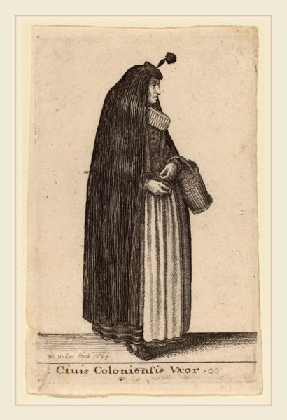 Wenceslaus Hollar (Bohemian, 1607-1677), Ciuis Coloniesis Vxor, 1643, etching