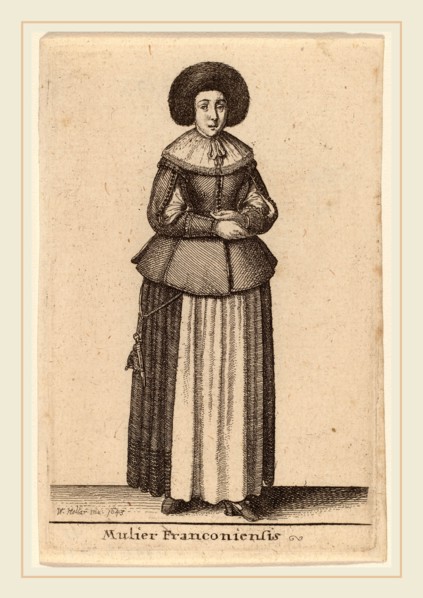Wenceslaus Hollar (Bohemian, 1607-1677), Mulier Franconiensis, 1643, etching