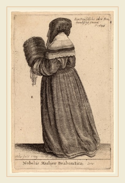 Wenceslaus Hollar (Bohemian, 1607-1677), Nobilis Mulier Brabantica, 1649, etching