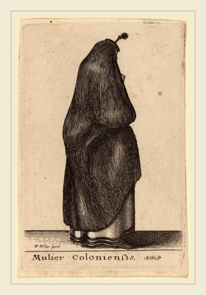 Wenceslaus Hollar (Bohemian, 1607-1677), Mulier Coloniensis, etching