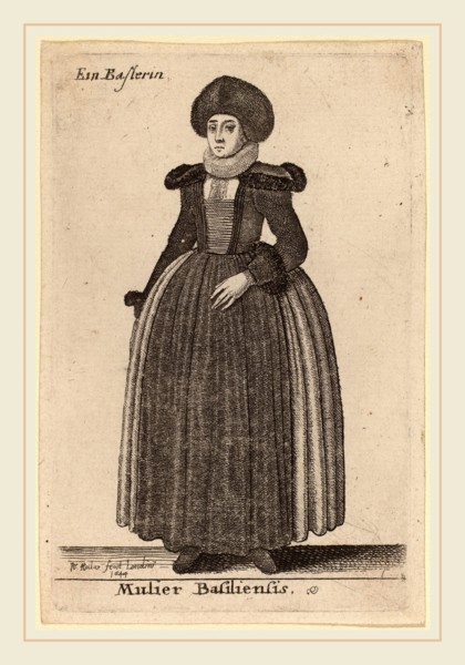 Wenceslaus Hollar (Bohemian, 1607-1677), Mulier Basiliensis, 1644, etching