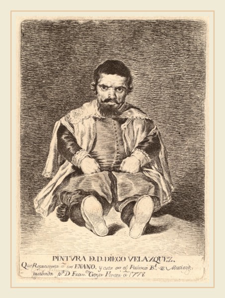 Francisco de Goya after Diego VelÃ¡zquez, Un enano (A Dwarf), Spanish, 1746-1828, 1778, etching