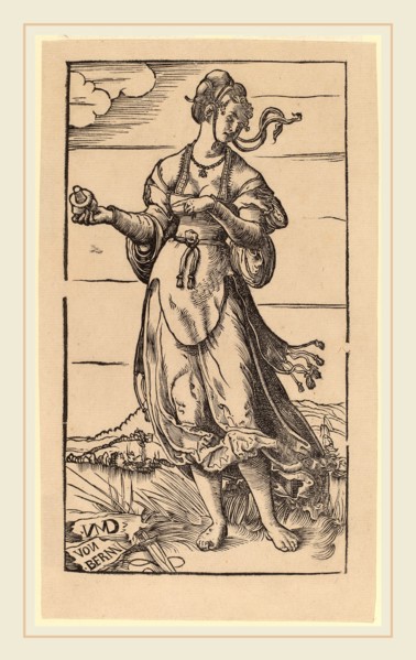 Niklaus Manuel I, The Wise Virgin, Swiss, c. 1484-1530, 1518, woodcut