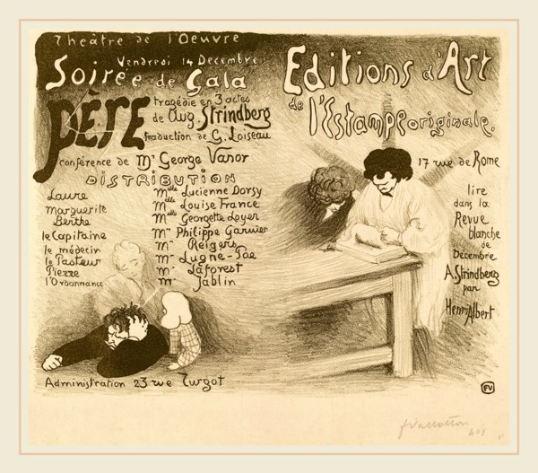 Félix Vallotton, PÃ¨re, Swiss, 1865-1925, 1894, lithograph in green on japan paper (deluxe edition