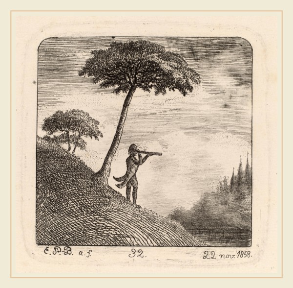 Emmanuel Phélippes-Beaulieu, The Tourist, French, born 1829, 1858, etching and roulette