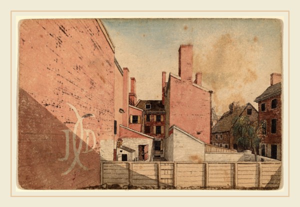 American 19th Century, A View from an East Window in the Old Sugar House, No.3 Norris' Alley,